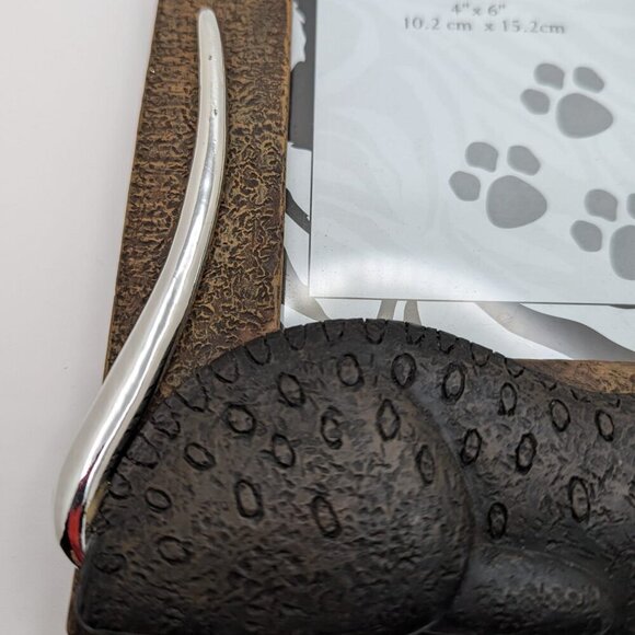 Vintage 6" X 4" B Siamese Cat Resin Picture Frame 3D - Picture 4 of 7